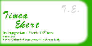 timea ekert business card